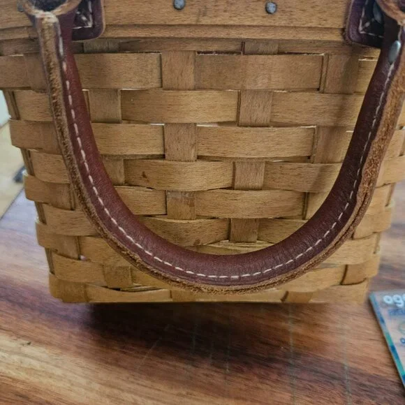 longaberger small boardwalk basket purse signed - Picture 3 of 9